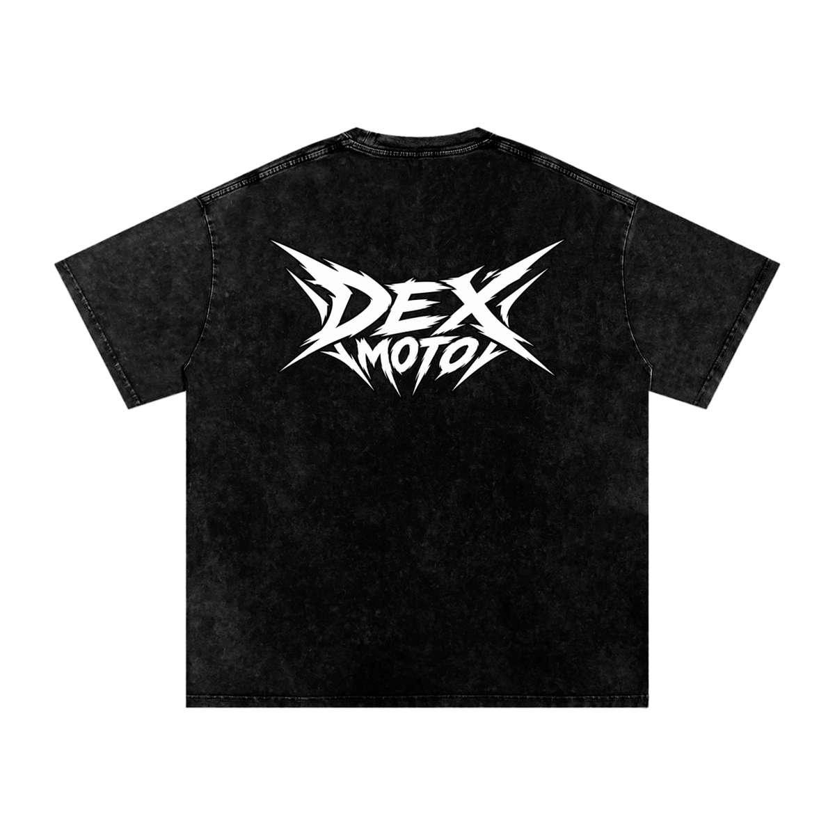 Dex Moto Black Acid Wash Tee